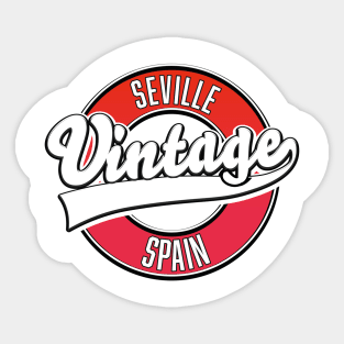 Seville spain retro style logo Sticker